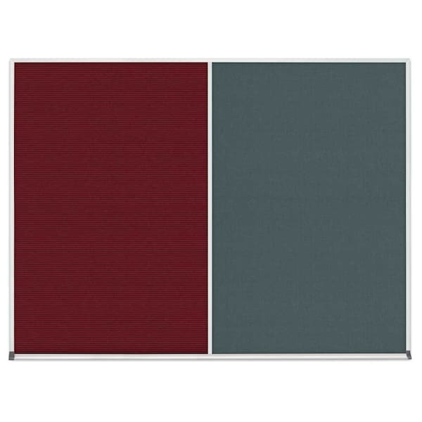 Triple Door Radius Corkboard, 96"x48", Sat, UV7006RC-SATIN-COBACC